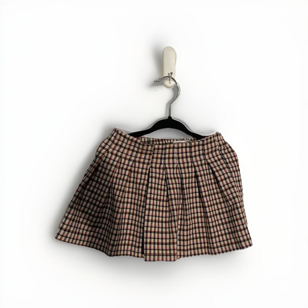zara Toddler Girl plaid‎ skort 12-18